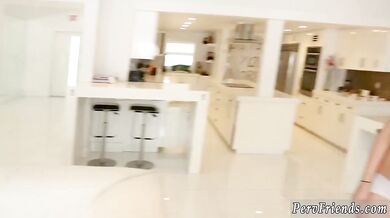 She wakes him up with blowjob