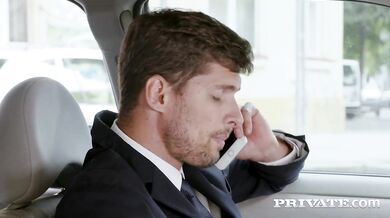 Blonde witg big boobies rides big cock