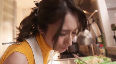 Kitchen fucking with hot japanese MILF