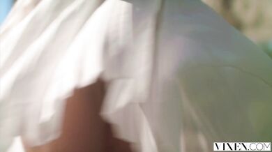 Blonde slut Kenna James riding his cock