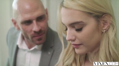 Blonde slut Kenna James riding his cock