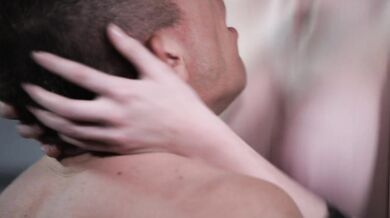 Hot couple fucking in locker room