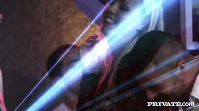 Two guys sharing Anny Aurora