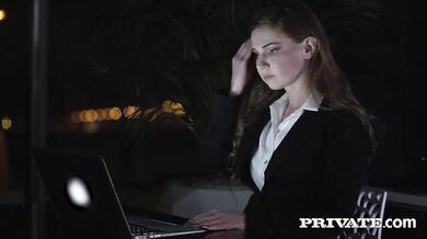 Pretty pornstar Melissa Grand fucked on couch