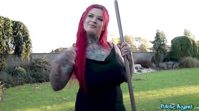 TS Sabien Demonia Big Ass Outdoor Creampie