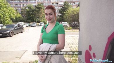 Amateur Izzy gets a creampie in public