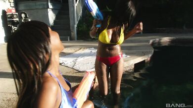 Hot lesbian sex between two ebony sluts