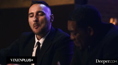 Gorgeous Marfa Pushkin gets her hungry holes fucked raw in a massive double-ended spit-roast.