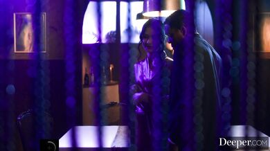 Gorgeous Marfa Pushkin gets her hungry holes fucked raw in a massive double-ended spit-roast.