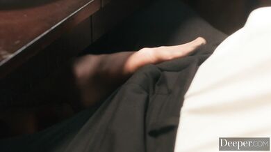 Insatiable Yhivi sneaks away to get her tight pussy fucked raw during dinner