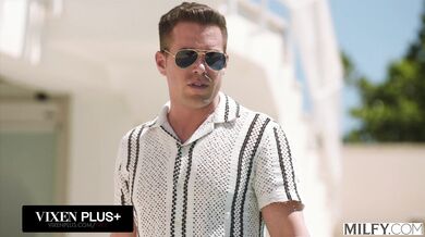 Busty blonde Shalina Devine gets her pussy and ass fucked raw in a double penetration massacre