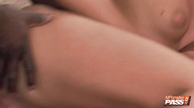 Thirsty Lovely Laroche gets her tight holes destroyed by big BBC duo