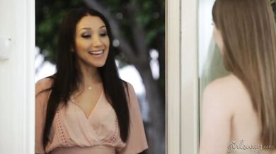 Alice and Vicki go all in on hardcore girl-on-girl action