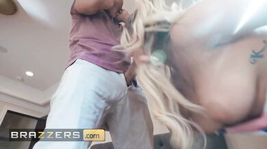 Sexy Kayley Gunner gets double the pleasure from husband Mick and Adonis the window washer