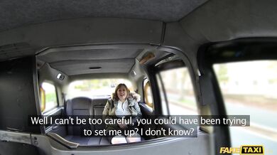 Curvy Brit babe takes a thick cock in her tight ass during a taxi ride