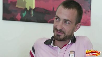 Tatted wife Stacy betrays her marriage vows by letting a stranger absolutely pulverize her tight pussy while her husband watches