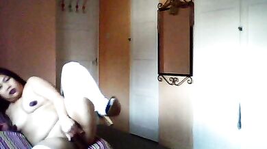 This horny vixen puts on a private show and shakes her perfect assets for all the guys looking for some dirty fun