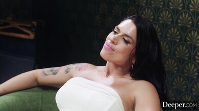 These three horny sluts share every inch of a monster black cock while getting their brains fucked out in an epic gangbang style session