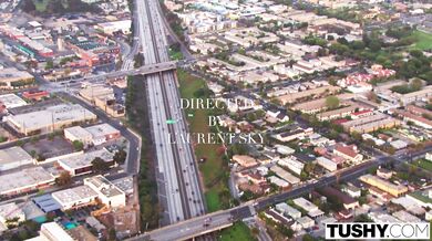 Busty Kazumi gets her walls pulverized in a savage DP session with the boss and new hire