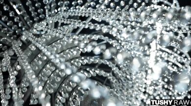 Angelika Greys and Leo Ahsoka rotate on a thick rod to get their tiny asses pulverized