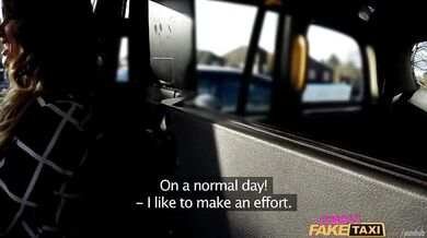 Tight pussy gets stretched by a massive dick on the backseat of a British taxi