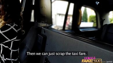 Tight pussy gets stretched by a massive dick on the backseat of a British taxi