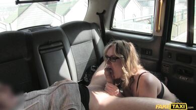 Expert MILF throat work ends with a massive load of cum all over her face