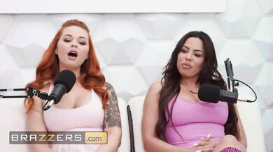 Luna Star and Sinatra Monroe turn a boring podcast into a high-speed drilling session