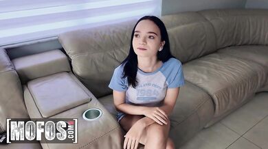 JMac lifts Selina Imai and shreds her tight pussy with a high-velocity air-pounding