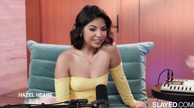 Angel Youngs and Hazel Heart share an intense and hungry lesbian encounter in the bedroom