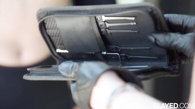 Valentina Nappi takes control and drills Nicole Vaunt with a clear glass dildo