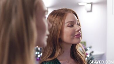 Nancy Ace and Mel Rose share an intense and hungry lesbian encounter in the bedroom