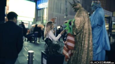 Tiny blonde teen Haley manages to handle the biggest black member on earth