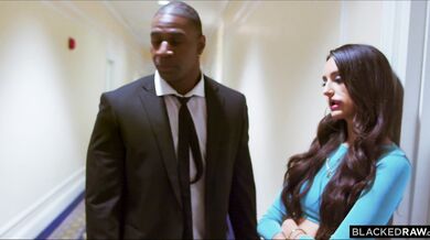 Intense interracial action as the gorgeous Eliza devours a giant black member