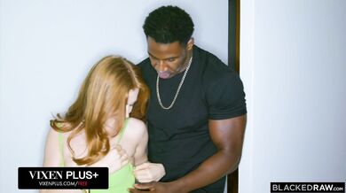 Redhead hottie takes every inch of a giant black member to satisfy her deepest cravings