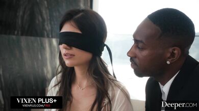 Blindfolded beauty Charlotte Mae takes on a crowd of hungry men in this hardcore gangbang