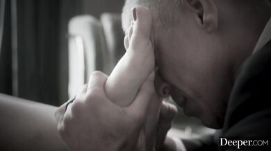 Blair forces her cheating hubby to watch as she gets drilled and filled by another man