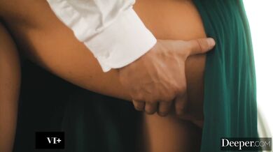 Nicole explores her wildest fantasies while being serviced by a powerful and hung stud