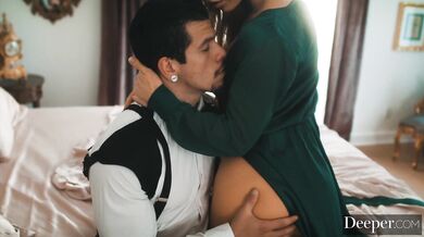 Nicole explores her wildest fantasies while being serviced by a powerful and hung stud