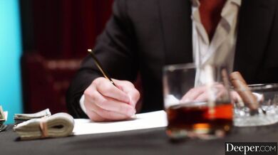 Valerica Steele loses control and squirts hard while riding her older boss' thick wood