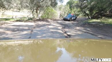 A gorgeous officer in uniform decides to skip the jail time and punish a bad boy with her body