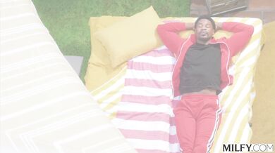 A blonde bombshell’s interracial fantasy comes to life with a wild BBC encounter by the poolside