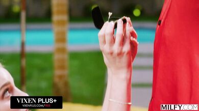 A blonde bombshell’s interracial fantasy comes to life with a wild BBC encounter by the poolside