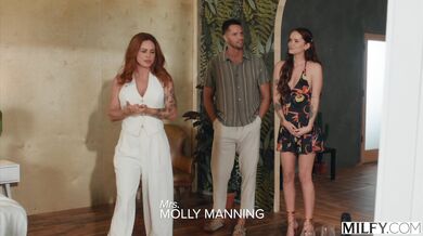 Molly Manning turns a honeymoon into a hardcore affair as she drills the groom while his wife is away