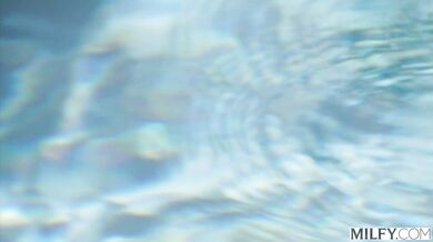 Laura Bentley can't hide her hunger for the pool boy's thick wood as she drains him poolside