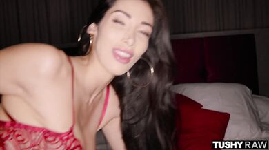 Total anal satisfaction for a gorgeous French belle as she takes every inch in her back door