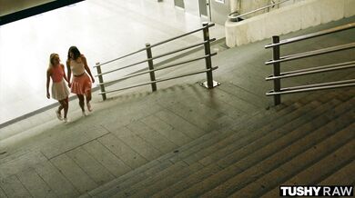 Total anal synchronization as two BFF hotties surrender their booties in an intense threesome