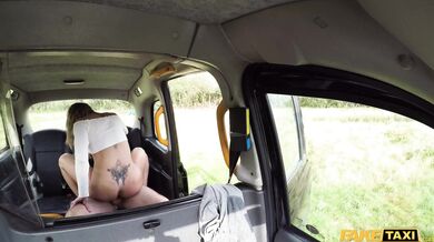 Total loss of inhibition in the Fake Taxi as she wets herself and denches the upholstery with a powerful squirt