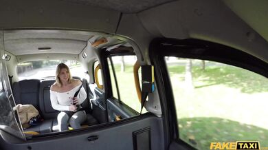 Total loss of inhibition in the Fake Taxi as she wets herself and denches the upholstery with a powerful squirt