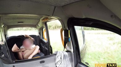 Total loss of inhibition in the Fake Taxi as she wets herself and denches the upholstery with a powerful squirt